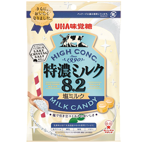 UHA味覚糖 特濃ミルク8.2塩ミルク ７５g×６袋